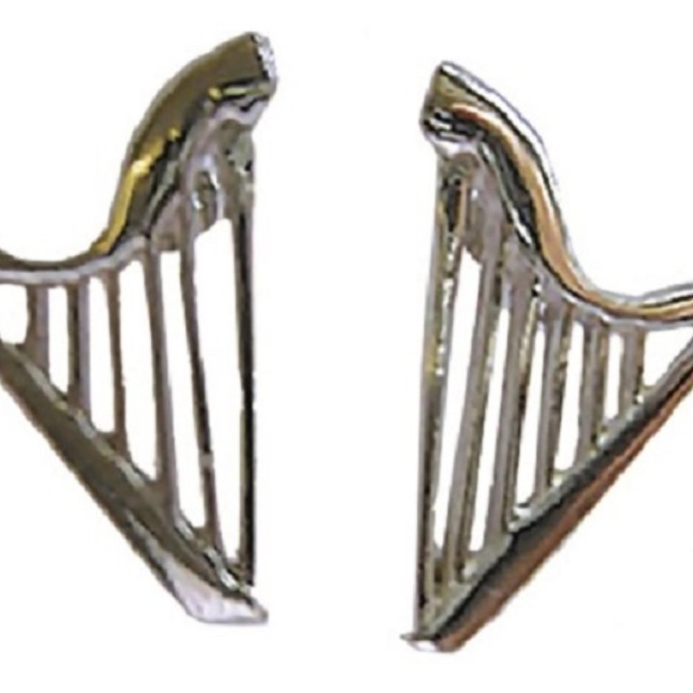 Sterling Silver Harp Earrings